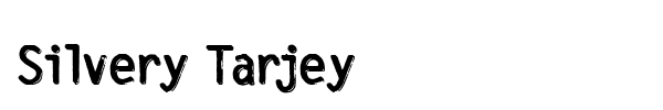 Silvery Tarjey font preview